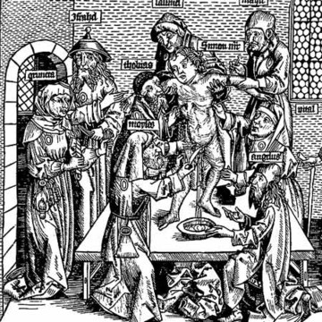 German picture of 1493 depicting human sacrifice by Jews