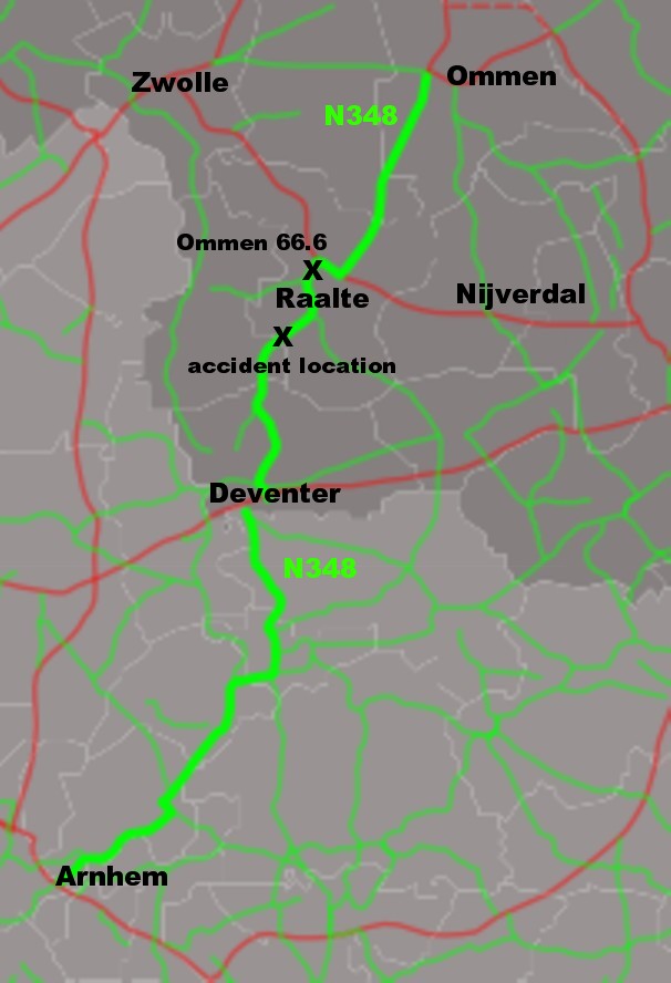 Route N348 Arnhem to Ommen. Dre Odz.